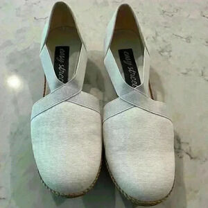 NEW White espadrilles sandals size 8W